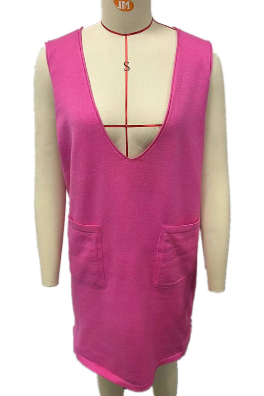 Oversized Fall Dresses For Women V Neck Plaid Sleeveless Wide Straps Casual Pockets Pinafore Mini Overall Bridesmaid Dresses